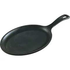 Oval pan for fajitas  cast iron , H=15, L=385/120, B=185mm  black