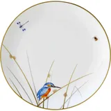 Тарелка «Рид» кост.фарф. D=21см белый,золотой