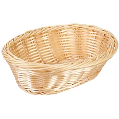 Wicker basket for bread  polyprop. , H=5, L=23, B=17cm  beige.