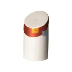 Солонка «Зен Шиир» фарфор D=90,H=45мм белый,оранжев.