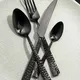 Нож столовый кованный «Пэлас Мартеллато Трэжер Блэк» сталь нерж. ,L=218/105,B=19мм черный, изображение 8