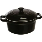 Кастрюля для запекания «Форно» керамика 200мл D=10,H=9см черный,белый