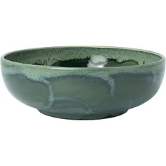 Salad bowl “Aurora Vesuvius Burnt”  porcelain  D=17.5 cm  beige, green.