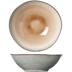 Салатник керамика D=195,H=55мм коричнев.,голуб.