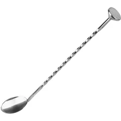 Bar spoon with muddler  stainless steel , L=28, B=3cm  silver.