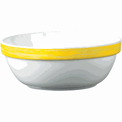 Salad bowl “Brush”  315 ml  D=120, H=47 mm  white, yellow.