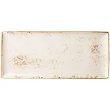 Блюдо «Крафт Вайт» прямоугольное фарфор ,H=15,L=370,B=160мм белый,коричнев.