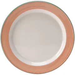 Plate “Rio Pink” small  porcelain  D=255, H=20mm  white, pink.