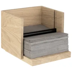 Салфетница «Вало» (на 100 салфеток) дуб ,H=16,L=19,B=19см св. дерево, изображение 3