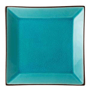 Тарелка «Сохо» квадратная керамика ,L=25,B=25см бирюз.
