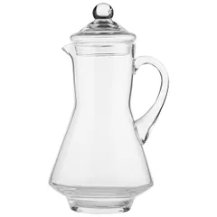 Jug with lid  glass  1.2 l  D=142, H=225, L=164, B=5mm  clear.