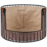 Корзина для фруктов металл,хлопок D=27,5,H=18,5см черный