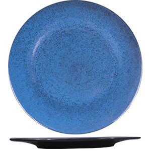 Тарелка «Млечный путь голубой» фарфор D=20,H=2см голуб.,черный, Цвет: Голубой