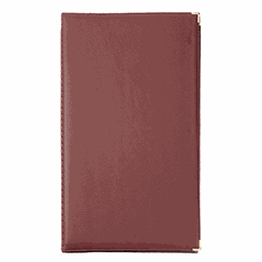 Folder for bills leather ,L=22,B=12cm burgundy