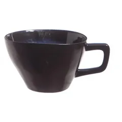 Чашка чайная «Сапфир» керамика 250мл D=105,H=60мм черный, Объем по данным поставщика (мл): 250