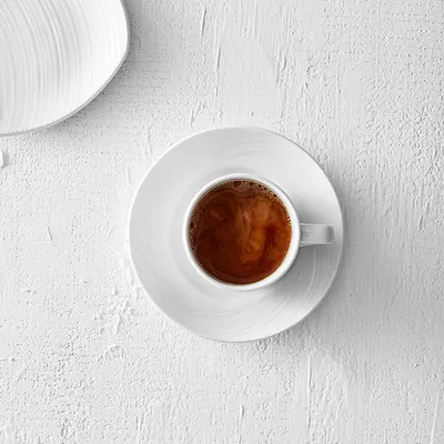 Чашка кофейная «Спайро» фарфор 85мл D=60,H=45,L=85мм белый, изображение 5