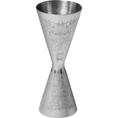 Джиггер «Пробар Премиум Мотиво» 30/45 мл с орнаментом сталь нерж. D=49/41,H=118мм серебрист.