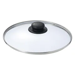 Крышка стекло,пластик D=18см прозр.,черный