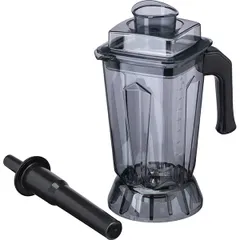 Container for blender “CB-986” with lid ,H=35,L=28,B=19cm transparent,black