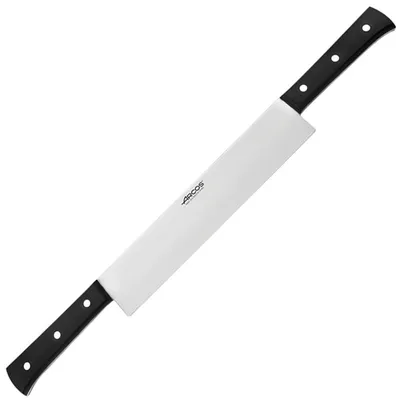 Нож кухонный д/сыра 2ручки «Универсал» сталь нерж.,полиоксиметилен ,L=26см черный,металлич.