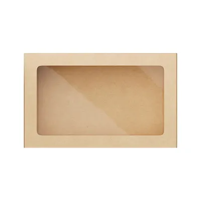 Контейнер бумажный OneClick картон 0,8л ,H=55,L=120,B=200мм св.корич., Цвет: Светло-коричневый, Объем по данным поставщика (мл): 800, изображение 2