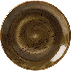 Plate “Kraft Brown” small  porcelain  D=25, H=2cm  brown.