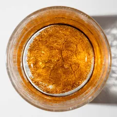 Олд фэшн (стакан) «Кракле» с золотой или черной пудрой стекло 350мл D=75,H=90мм прозр., изображение 4