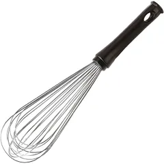 Whisk made of 11 wire elements  stainless steel, plastic  L=27/13, B=7 cm  metallic, black