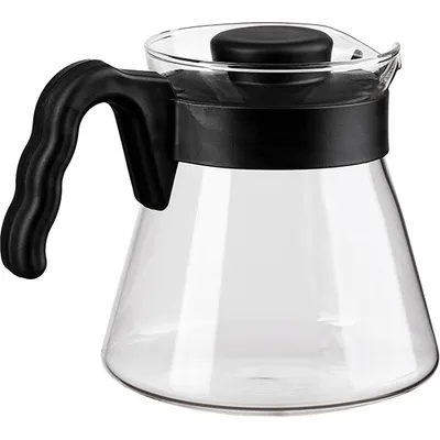 Чайник заварочный заварочный стекло,пластик 0,8л прозр.,черный, изображение 3