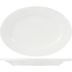 Dish “Kunstwerk” oval  porcelain , L=20, B=14cm  white