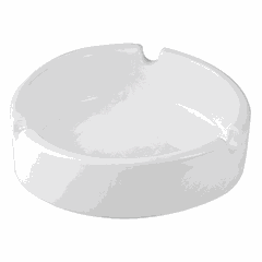 Пепельница «Кунстверк» треугольная фарфор ,H=28,L=85/85,B=136мм белый