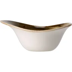 Salad bowl “Kraft”  porcelain  125 ml , H=55, L=130, B=95mm  brown.