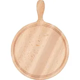 Доска для подачи с ручкой бук D=250,H=25мм св. дерево