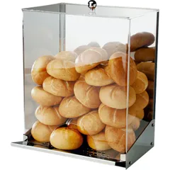 Dispenser for buns (45-50 pcs.)  acrylic , H=42, L=32.5, B=27.5cm