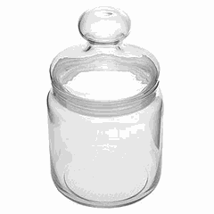 Round jar with “Club” lid  glass  0.75 l  D=95, H=175mm  clear.