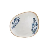 Тарелка «Виенто» асимметричная фарфор ,L=33см белый,синий