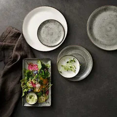 Блюдо «Урбан» прямоугольное фарфор ,H=24,L=270мм тем.сер., изображение 3