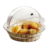 Корзина для хлеба плетеная полиротанг D=40,H=13см св. дерево