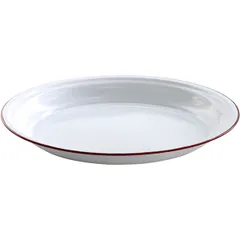 Dish enamelled steel D=30,H=3cm white