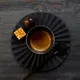 Стакан для горячих напитков «Пекое» керамика 80мл D=60,H=55мм черный, изображение 6