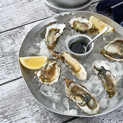 Блюдо для морепродуктов «Арго» с неровными краями алюмин. D=350,H=45мм серебрист., изображение 6