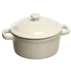 Baking pot with handles “Forno” ceramics 200ml D=10,H=9cm white