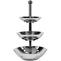 Этажерка «Квадри» 3 яруса 20х25х30см сталь ,H=51,L=33,B=33см металлич.