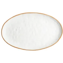 Блюдо «Грасп» овальное керамика ,H=23,L=290,B=180мм белый, Цвет: Белый