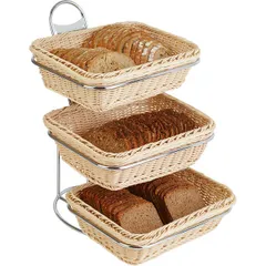 Стойка фуршетная 3 уровня для 3 гастроемкостей GN 1/2 металл ,H=48,L=41,5,B=31,5см, изображение 3