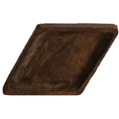 Тарелка «Ромб» темный дуб ,H=3,L=30,B=18см