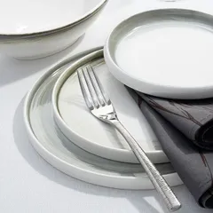 Тарелка «Айсио» с высоким бортом фарфор D=225,H=17мм белый,серый, изображение 3