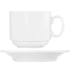 Чайная пара «Экспресс» фарфор 220мл D=75/143,H=75мм белый, изображение 2
