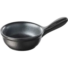 Sauce boat “Miniature” ceramics 50ml D=70,H=25,L=100mm black