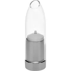 Светильник «Джим» сталь,стекло D=64,H=195мм серебрист.,прозр.